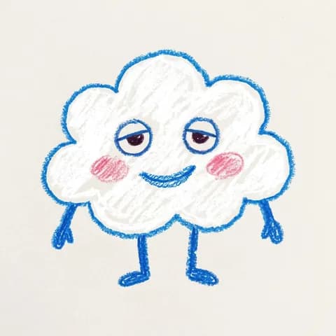 Cloudy, a sleepy little cloud
