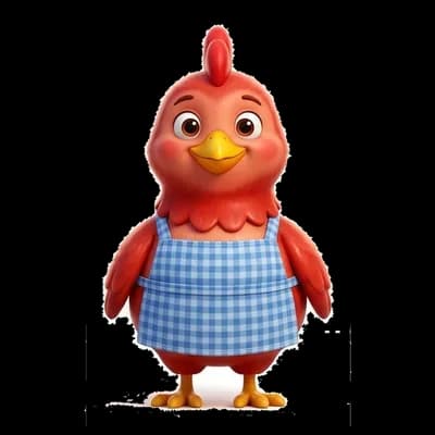 Little Red Hen, a kind mother hen